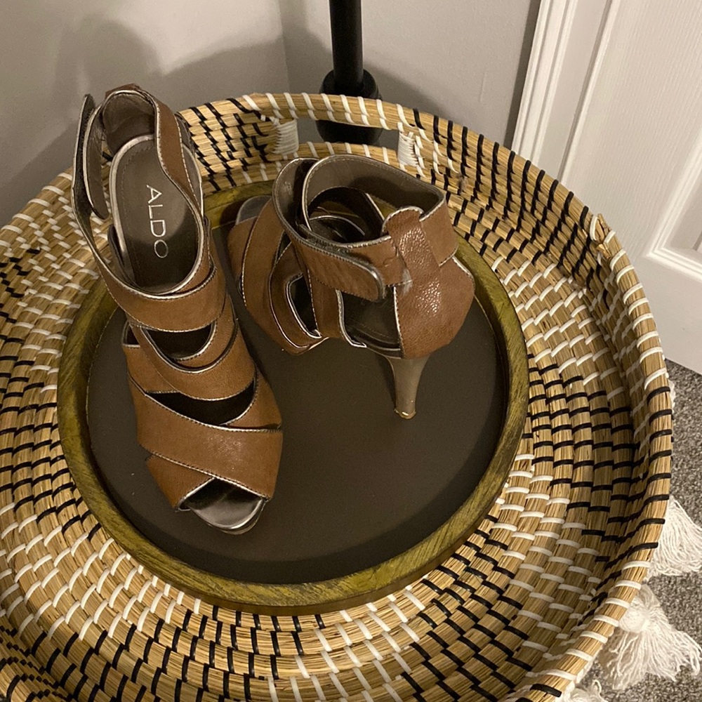 Aldo Brown Heeled Sandals